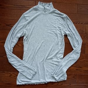 Gap super soft modal fine rib knit mock neck tee